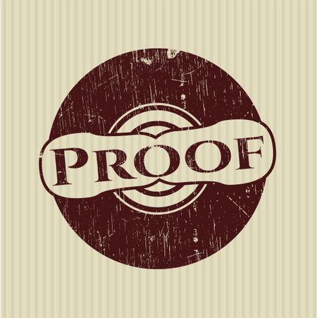 Proof rubber stamp with grunge texture