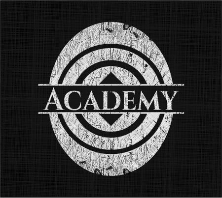 Academy written with chalkboard texture