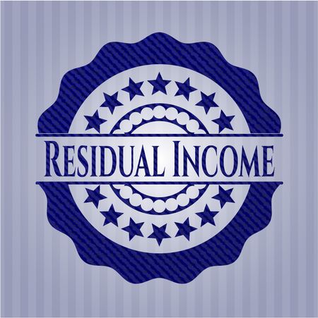 Residual Income emblem with jean high quality background