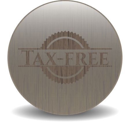 Tax-free wooden emblem