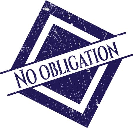 No obligation rubber grunge stamp