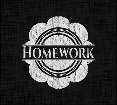 Homework chalk emblem