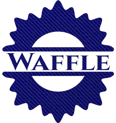 Waffle with jean texture