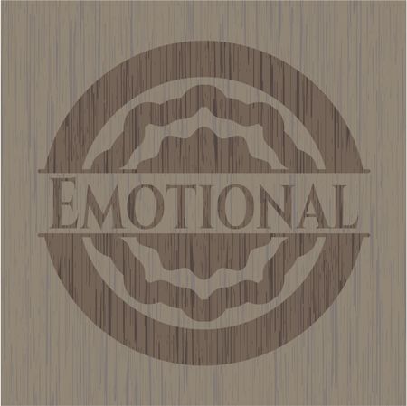 Emotional realistic wood emblem