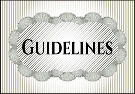Guidelines poster or card