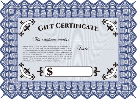 Vector Gift Certificate. Customizable, Easy to edit and change colors. Excellent design. Complex background.