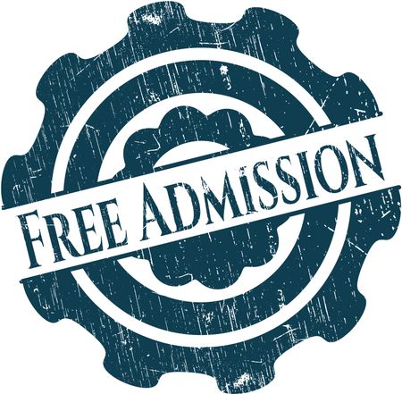 Free Admission rubber grunge seal