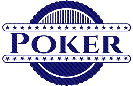 Poker emblem with jean texture