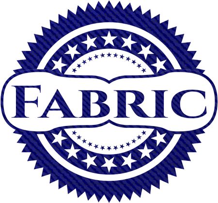 Fabric emblem with jean texture