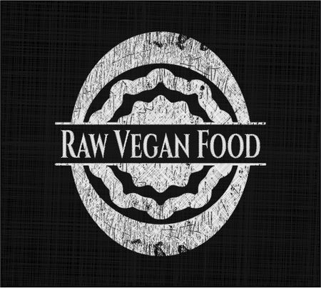 Raw Vegan Food chalk emblem