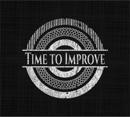 Time to Improve written with chalkboard texture