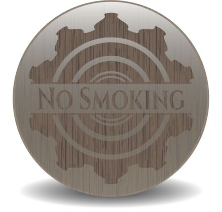 No Smoking wooden emblem. Retro