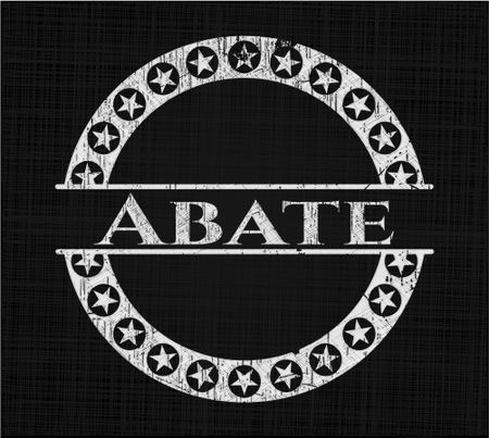 Abate chalkboard emblem written on a blackboard