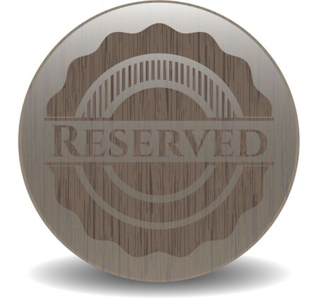 Reserved retro wood emblem
