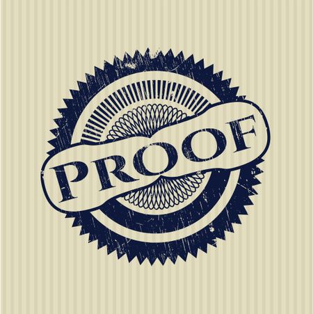 Proof rubber grunge texture stamp