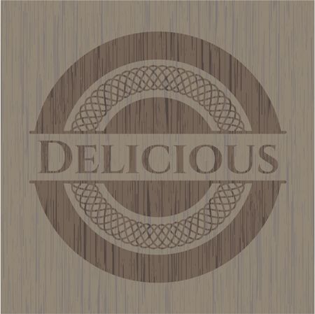 Delicious realistic wood emblem