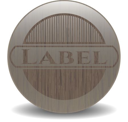 Label wood emblem. Vintage.