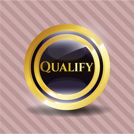 Qualify golden emblem or badge