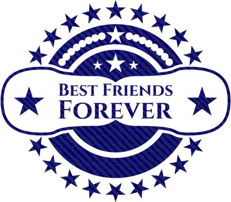 Best Friends Forever denim background