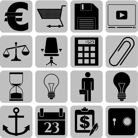 16 icon set. business Icons. Set of web Icons.