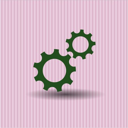 gear team work icon vector symbol flat eps jpg app