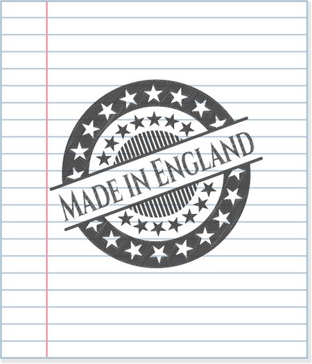 Made in England pencil effect