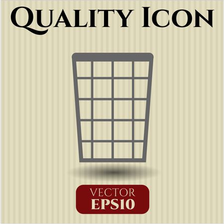 wastepaper basket icon vector symbol flat eps jpg app