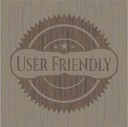 User Friendly wood emblem. Retro