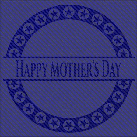 Happy Mother's Day emblem with jean high quality background
