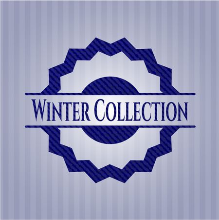 Winter Collection emblem with jean high quality background