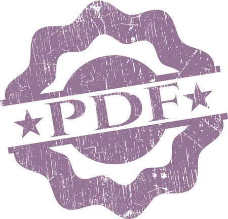 PDF rubber stamp with grunge texture