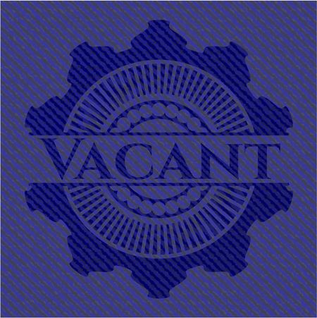 Vacant emblem with jean high quality background