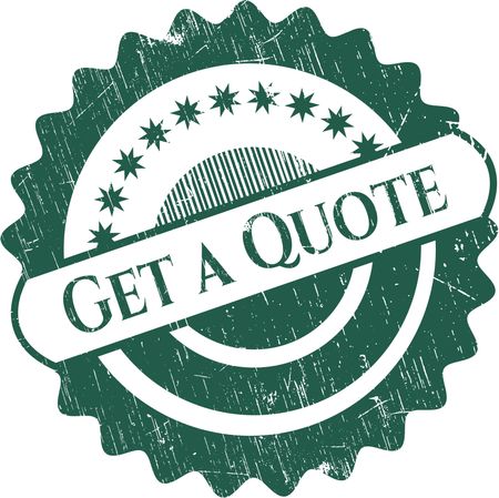 Get a Quote rubber stamp with grunge texture