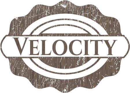 Velocity retro wooden emblem