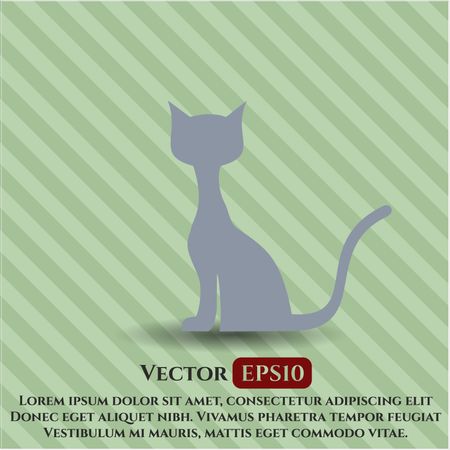 cat icon vector symbol flat eps jpg app web concept website