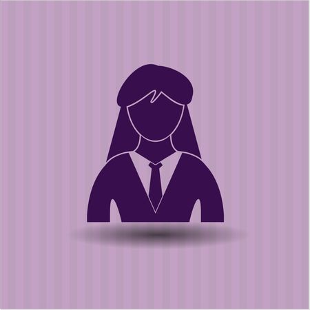 businesswoman icon vector symbol flat eps jpg app web
