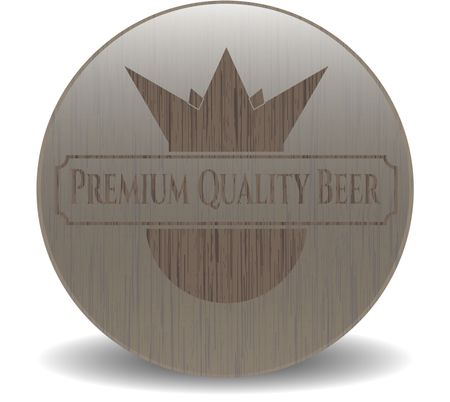 Premium Quality Beer retro style wood emblem
