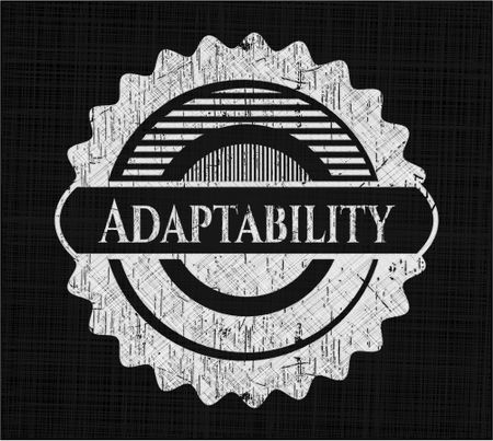 Adaptability written on a blackboard