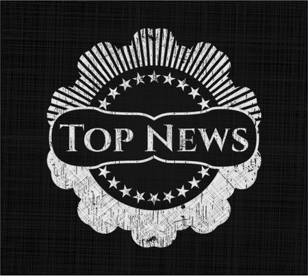 Top News written with chalkboard texture