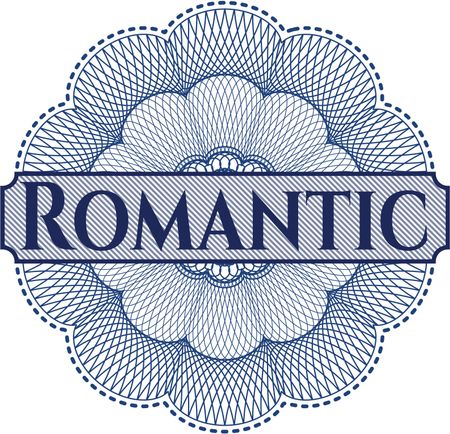 Romantic inside money style emblem or rosette