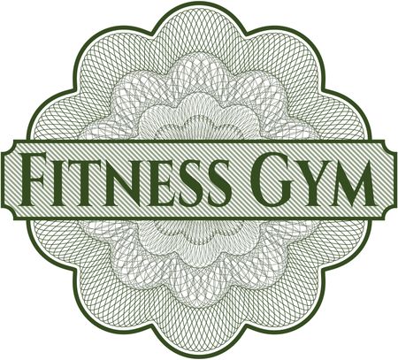 Fitness Gym written inside a money style rosette