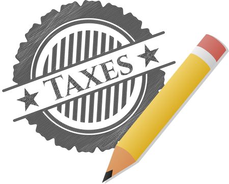Taxes draw (pencil strokes)