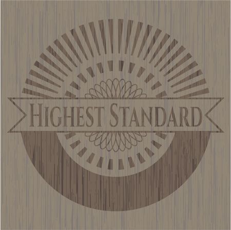 Highest Standard realistic wooden emblem