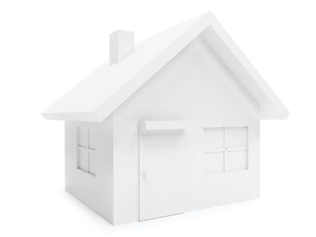 3D house isolated over a white background