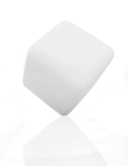 Cube in 3D isolated over a white background