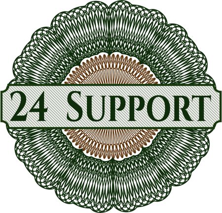 24 Support written inside rosette