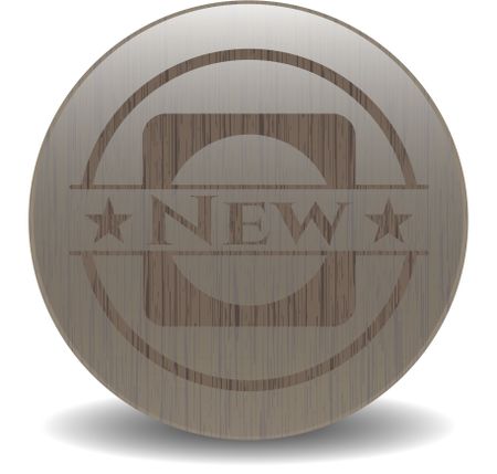 New wooden emblem. Retro