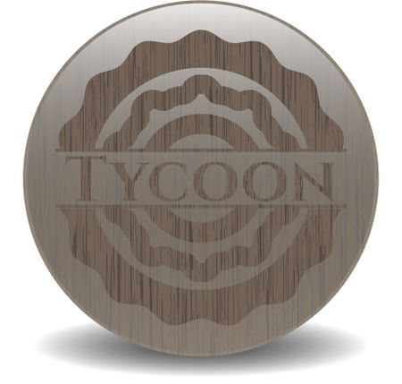 Tycoon wooden emblem. Retro