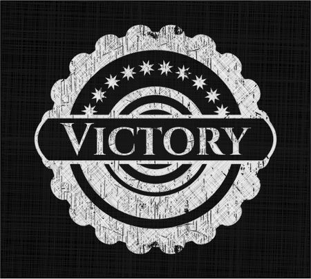 Victory written with chalkboard texture