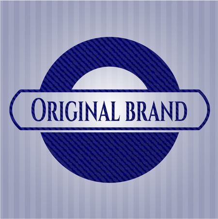 Original Brand emblem with denim high quality background